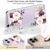 imagefor iPhone 11 Pro Max Case with Screen Protector  Stylish Elegant Floral Design on Soft Clear TPU  Slim Fit Protective Phone Cover for Women and Girls  Purple LavenderWhite Purple