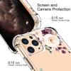 imagefor iPhone 11 Pro Max Case with Screen Protector  Stylish Elegant Floral Design on Soft Clear TPU  Slim Fit Protective Phone Cover for Women and Girls  Purple LavenderWhite Purple