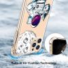 imagefor iPhone 11 Pro Max Case with Screen Protector  Stylish Elegant Floral Design on Soft Clear TPU  Slim Fit Protective Phone Cover for Women and Girls  Purple LavenderAstronaut and Moom