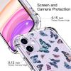 imagefor iPhone 11 Pro Max Case with Screen Protector  Stylish Elegant Floral Design on Soft Clear TPU  Slim Fit Protective Phone Cover for Women and Girls  Purple LavenderButterflies
