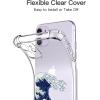 imagefor iPhone 11 Pro Max Case with Screen Protector  Stylish Elegant Floral Design on Soft Clear TPU  Slim Fit Protective Phone Cover for Women and Girls  Purple LavenderSeawaves