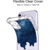 imagefor iPhone 11 Pro Max Case with Screen Protector  Stylish Elegant Floral Design on Soft Clear TPU  Slim Fit Protective Phone Cover for Women and Girls  Purple LavenderBlue Painting