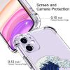 imagefor iPhone 11 Pro Max Case with Screen Protector  Stylish Elegant Floral Design on Soft Clear TPU  Slim Fit Protective Phone Cover for Women and Girls  Purple LavenderSeawaves