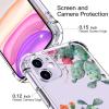 imagefor iPhone 11 Pro Max Case with Screen Protector  Stylish Elegant Floral Design on Soft Clear TPU  Slim Fit Protective Phone Cover for Women and Girls  Purple LavenderCactus in Flower