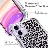 imagefor iPhone 11 Pro Max Case with Screen Protector  Stylish Elegant Floral Design on Soft Clear TPU  Slim Fit Protective Phone Cover for Women and Girls  Purple LavenderBeautiful Leopard