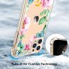 imagefor iPhone 11 Pro Max Case with Screen Protector  Stylish Elegant Floral Design on Soft Clear TPU  Slim Fit Protective Phone Cover for Women and Girls  Purple LavenderYellow Pink
