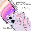 imagefor iPhone 11 Pro Max Case with Screen Protector  Stylish Elegant Floral Design on Soft Clear TPU  Slim Fit Protective Phone Cover for Women and Girls  Purple LavenderCherry Blossom
