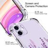 imagefor iPhone 11 Pro Max Case with Screen Protector  Stylish Elegant Floral Design on Soft Clear TPU  Slim Fit Protective Phone Cover for Women and Girls  Purple LavenderTiny Lavender