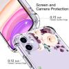 imagefor iPhone 11 Pro Max Case with Screen Protector  Stylish Elegant Floral Design on Soft Clear TPU  Slim Fit Protective Phone Cover for Women and Girls  Purple LavenderWhite Purple