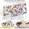imagefor iPhone 11 Pro Max Case with Screen Protector  Stylish Elegant Floral Design on Soft Clear TPU  Slim Fit Protective Phone Cover for Women and Girls  Purple LavenderButterflies