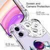 imagefor iPhone 11 Pro Max Case with Screen Protector  Stylish Elegant Floral Design on Soft Clear TPU  Slim Fit Protective Phone Cover for Women and Girls  Purple LavenderAstronaut and Moom