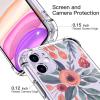 imagefor iPhone 11 Pro Max Case with Screen Protector  Stylish Elegant Floral Design on Soft Clear TPU  Slim Fit Protective Phone Cover for Women and Girls  Purple LavenderBlooms Floral Flower