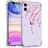 imagefor iPhone 11 Pro Max Case with Screen Protector  Stylish Elegant Floral Design on Soft Clear TPU  Slim Fit Protective Phone Cover for Women and Girls  Purple LavenderCherry Blossom