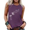 imageSleeveless Tank Tops for Women 2025 Summer Casual Blouses Graphic Tees Loose Fit Crewneck Vacation Outfits ShirtsPattern11
