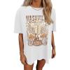 imageWomens Oversized T Shirts Graphic Tees Summer Short Sleeve Casual Loose Crewneck Basic Tunic Tops Trendy 2025White