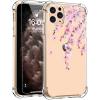 imagefor iPhone 11 Pro Max Case with Screen Protector  Stylish Elegant Floral Design on Soft Clear TPU  Slim Fit Protective Phone Cover for Women and Girls  Purple LavenderCherry Blossom