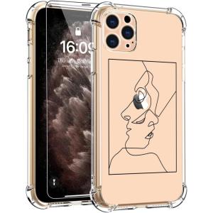 imagefor iPhone 11 Pro Max Case with Screen Protector  Stylish Elegant Floral Design on Soft Clear TPU  Slim Fit Protective Phone Cover for Women and Girls  Purple LavenderA Lady