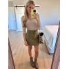image34 Length Sleeve Womens Tops Lace Sexy V Neck Ribbed Knit Fitted T Shirts Dressy Casual Blouses Going Out TopsBeige