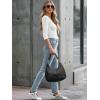 image34 Length Sleeve Womens Tops Lace Sexy V Neck Ribbed Knit Fitted T Shirts Dressy Casual Blouses Going Out TopsWhite
