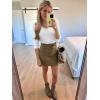 image34 Length Sleeve Womens Tops Lace Sexy V Neck Ribbed Knit Fitted T Shirts Dressy Casual Blouses Going Out TopsWhite