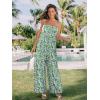 imageJumpsuits for Women 2025 Summer Rompers Boho Floral Overalls Casual Wide Leg Long Pant One Piece Vacation OutfitsGreen 1