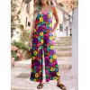 imageJumpsuits for Women 2025 Summer Rompers Boho Floral Overalls Casual Wide Leg Long Pant One Piece Vacation OutfitsMulti