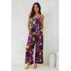 imageJumpsuits for Women 2025 Summer Rompers Boho Floral Overalls Casual Wide Leg Long Pant One Piece Vacation OutfitsMulti
