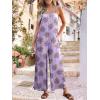 imageJumpsuits for Women 2025 Summer Rompers Boho Floral Overalls Casual Wide Leg Long Pant One Piece Vacation OutfitsPurple
