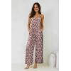 imageJumpsuits for Women 2025 Summer Rompers Boho Floral Overalls Casual Wide Leg Long Pant One Piece Vacation OutfitsRed Flower1