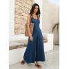 imageJumpsuits for Women 2025 Summer Sleeveless Casual Loose Wide Leg Long Pant Rompers One Piece Beach Vacation OutfitsNavy