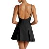 imageKaximil Womens Off The Shoulder Mini Dress Ruffle Hem Ruched Corset Short Cocktail Party DressesZblack