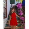 imageKaximil Womens Off The Shoulder Mini Dress Ruffle Hem Ruched Corset Short Cocktail Party DressesZred