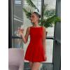 imageKaximil Womens Off The Shoulder Mini Dress Ruffle Hem Ruched Corset Short Cocktail Party DressesZred