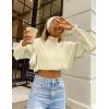 imageKaximil Womens Oversized Sweatshirts Fleece Long Sleeve Crewneck Casual Pullover TopsMellow Yellow