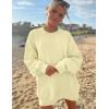 imageKaximil Womens Oversized Sweatshirts Fleece Long Sleeve Crewneck Casual Pullover TopsMellow Yellow