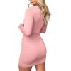 imageKaximil Womens Sexy Bodycon Sleeveless Cut Out Ruched Tank Mini Club Party DressesZpink