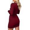 imageKaximil Womens Sexy Bodycon Sleeveless Cut Out Ruched Tank Mini Club Party DressesZwine Red