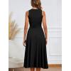imageKaximil Womens Square Neck Corset A Line Maxi Dress Ruffle Ruched Waist Flowy Long DressesBlack
