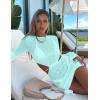 imageKaximil Womens Swimsuit Coverup Long Sleeve Sexy Beach Bathing Suit Cover Ups Mini Dress SwimwearLight Blue
