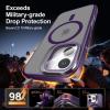 imageUpgraded Magnetic for iPhone 15 Pro Max Case with Builtin KickstandScreen Protector IncludedWireless Charging Compatible21ft Drop TestedSlim Fit Translucent Matte Acrylic  BluePurple w Camera Cover