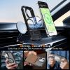 imageUpgraded Magnetic for iPhone 15 Pro Max Case with Builtin KickstandScreen Protector IncludedWireless Charging Compatible21ft Drop TestedSlim Fit Translucent Matte Acrylic  BlueBlack w Camera Cover