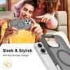 imageUpgraded Magnetic for iPhone 15 Pro Max Case with Builtin KickstandScreen Protector IncludedWireless Charging Compatible21ft Drop TestedSlim Fit Translucent Matte Acrylic  BlueGrey w Kickstand