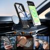 imageUpgraded Magnetic for iPhone 15 Pro Max Case with Builtin KickstandScreen Protector IncludedWireless Charging Compatible21ft Drop TestedSlim Fit Translucent Matte Acrylic  BlueBlack w Kickstand