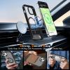 imageUpgraded Magnetic for iPhone 15 Pro Max Case with Builtin KickstandScreen Protector IncludedWireless Charging Compatible21ft Drop TestedSlim Fit Translucent Matte Acrylic  BlueBlack w Kickstand