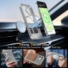 imageUpgraded Magnetic for iPhone 15 Pro Max Case with Builtin KickstandScreen Protector IncludedWireless Charging Compatible21ft Drop TestedSlim Fit Translucent Matte Acrylic  BlueSilver w Kickstand
