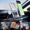 imageUpgraded Magnetic for iPhone 15 Pro Max Case with Builtin KickstandScreen Protector IncludedWireless Charging Compatible21ft Drop TestedSlim Fit Translucent Matte Acrylic  BlueSilver w Kickstand