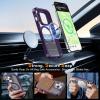 imageUpgraded Magnetic for iPhone 15 Pro Max Case with Builtin KickstandScreen Protector IncludedWireless Charging Compatible21ft Drop TestedSlim Fit Translucent Matte Acrylic  BluePurple w Camera Cover