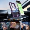 imageUpgraded Magnetic for iPhone 15 Pro Max Case with Builtin KickstandScreen Protector IncludedWireless Charging Compatible21ft Drop TestedSlim Fit Translucent Matte Acrylic  BluePurple w Kickstand
