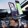 imageUpgraded Magnetic for iPhone 15 Pro Max Case with Builtin KickstandScreen Protector IncludedWireless Charging Compatible21ft Drop TestedSlim Fit Translucent Matte Acrylic  BluePurple w Kickstand