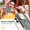 imageUpgraded Magnetic for iPhone 15 Pro Max Case with Builtin KickstandScreen Protector IncludedWireless Charging Compatible21ft Drop TestedSlim Fit Translucent Matte Acrylic  BlueGrey w Camera Cover